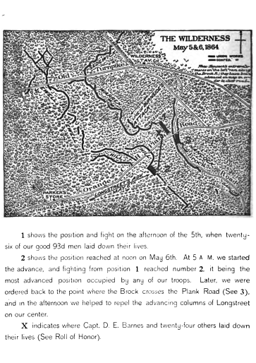 Map of the Wilderness (from the History)