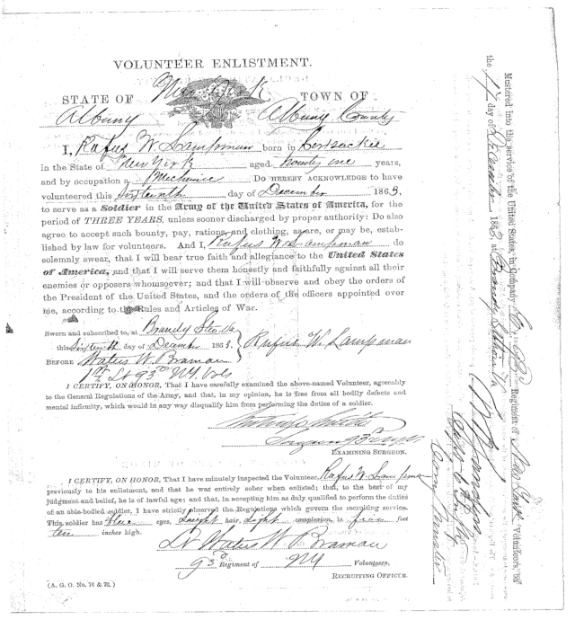 Rufus' Reenlistment Papers Cropped